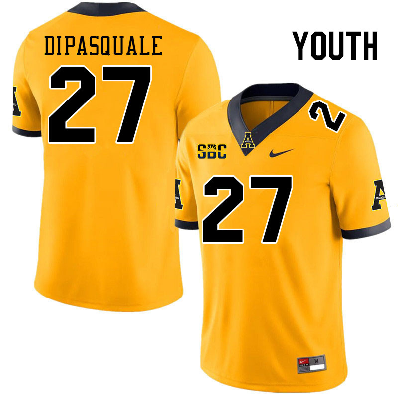 Youth #27 Michael Dipasquale Appalachian State Mountaineers College Football Jerseys Stitched Sale-G - Click Image to Close